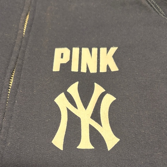 Navy Half-Zip Sweatshirt with White Accents - Picture 5 of 6